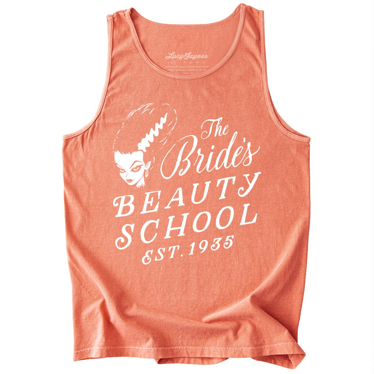 The Bride's Beauty School Comfort Colors Graphic Tank Top - Terracotta