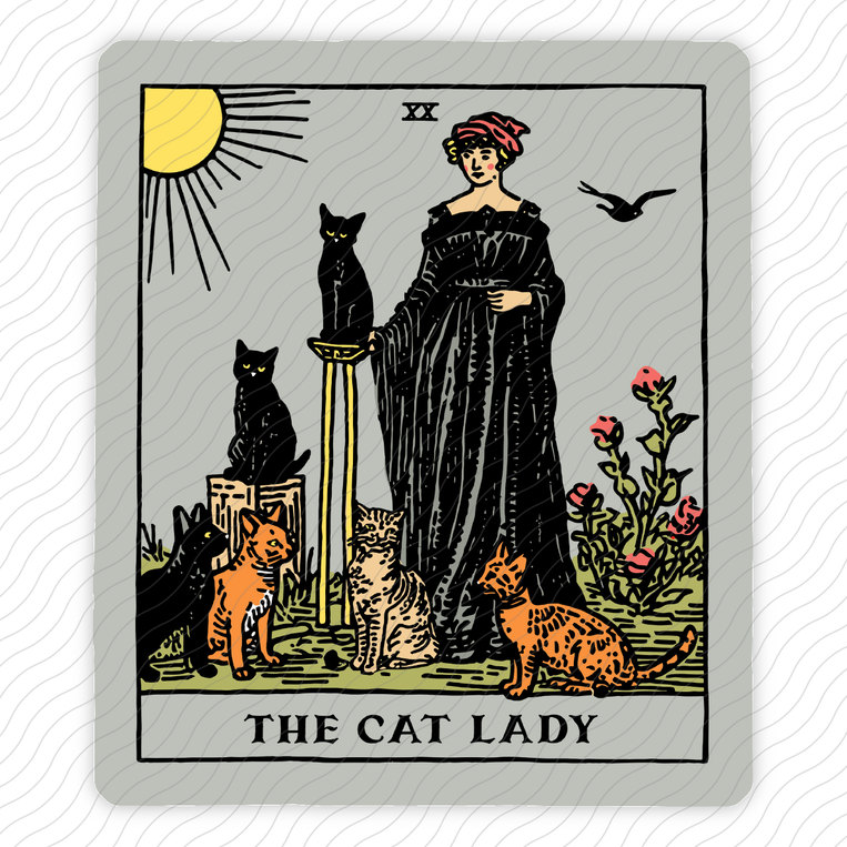 The Cat Lady Tarot Card - Sticker