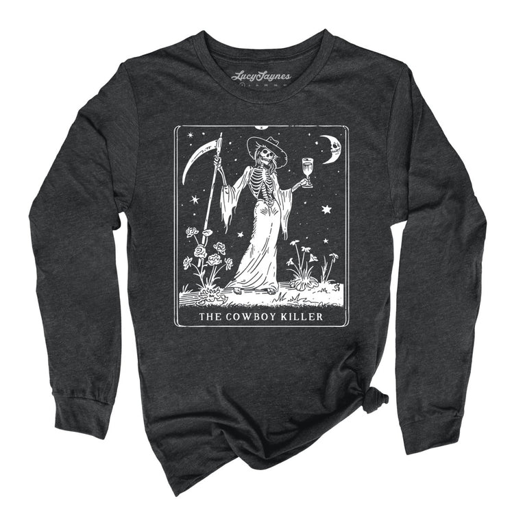 The Cowboy Killer Tarot Card - Dark Grey Heather - Full Front