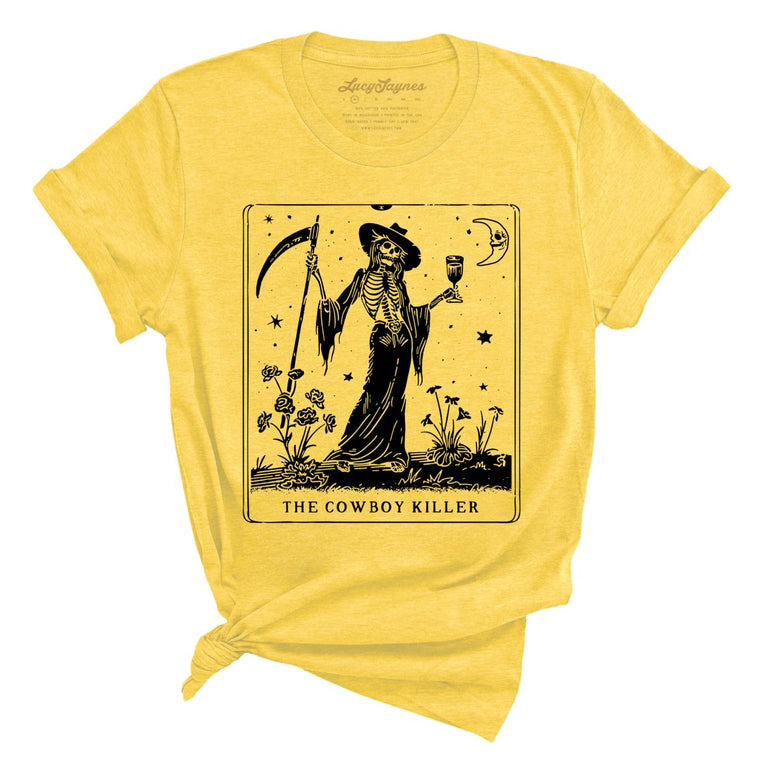 The Cowboy Killer Tarot Card - Heather Yellow - Full Front