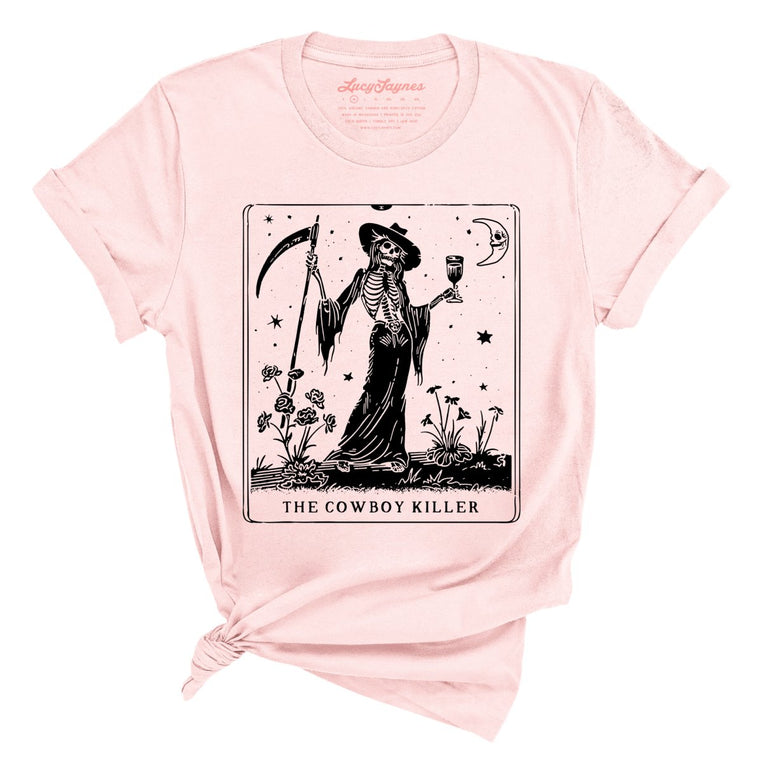 The Cowboy Killer Tarot Card - Soft Pink - Full Front