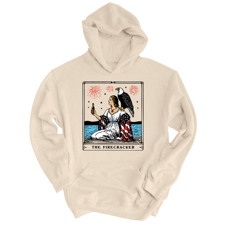 The Firecracker Tarot Card - Sand - Unisex Hoodie