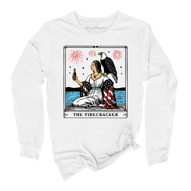 The Firecracker Tarot Card Long Sleeve Tee