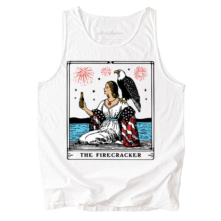 The Firecracker Tarot Card Comfort Colors Tank Top