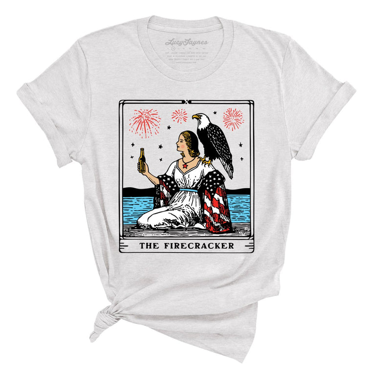 The Firecracker Tarot Card - Ash - Unisex T-Shirt
