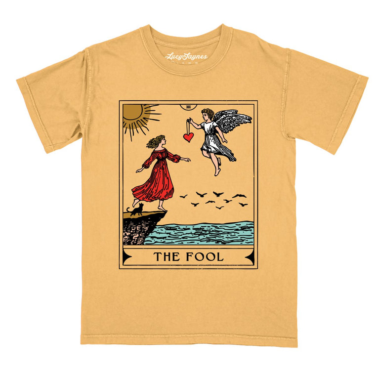 The Fool Tarot Card - Mustard - Comfort Colors Tee