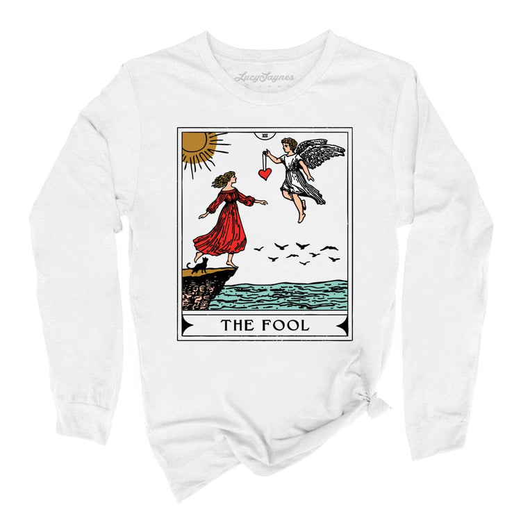 The Fool Tarot Card - White - Front