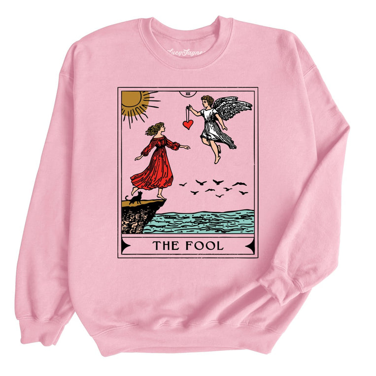 The Fool Tarot Card - Light Pink - Front