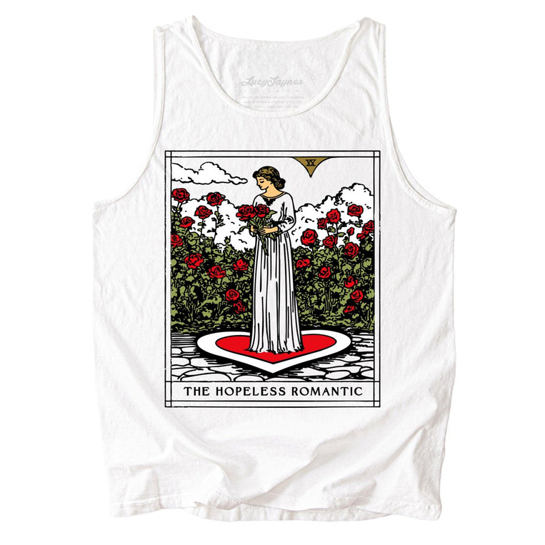The Hopeless Romantic Tarot Card Comfort Colors Graphic Tank Top