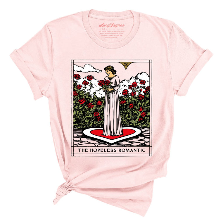 えつ　luck+hope+happiness+loyalty The Hopeless Romantic Tarot Card Tee | Lucy Jaynes