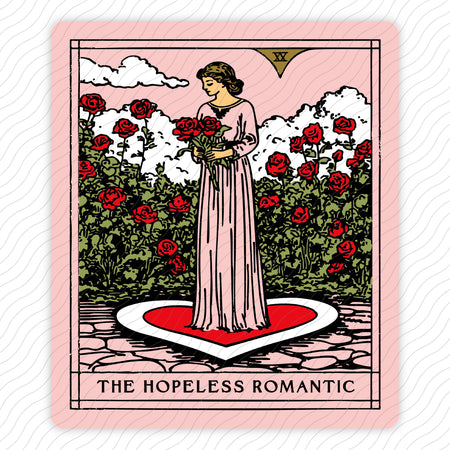 The Hopeless Romantic Tarot Card Sticker