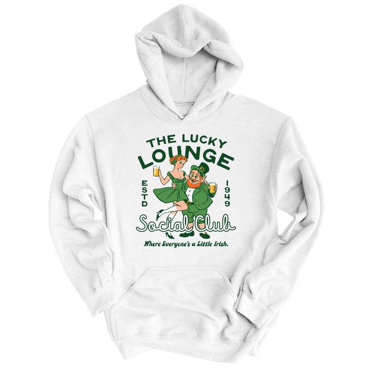 The Lucky Lounge Social Club - White - Unisex Hoodie