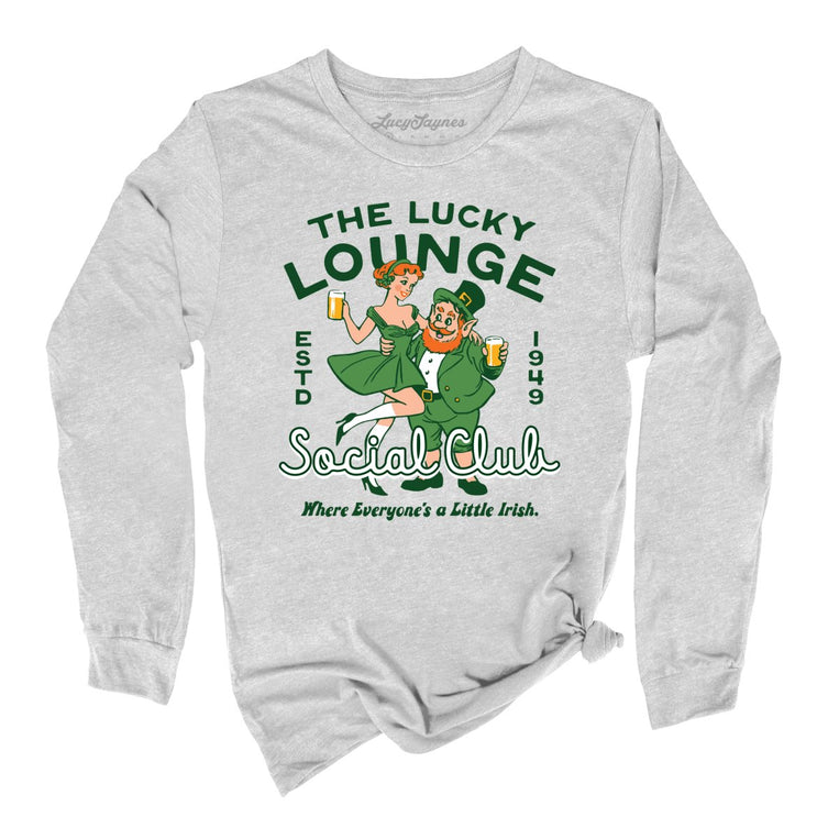 The Lucky Lounge Social Club - Athletic Heather - Unisex Long Sleeve T-Shirt