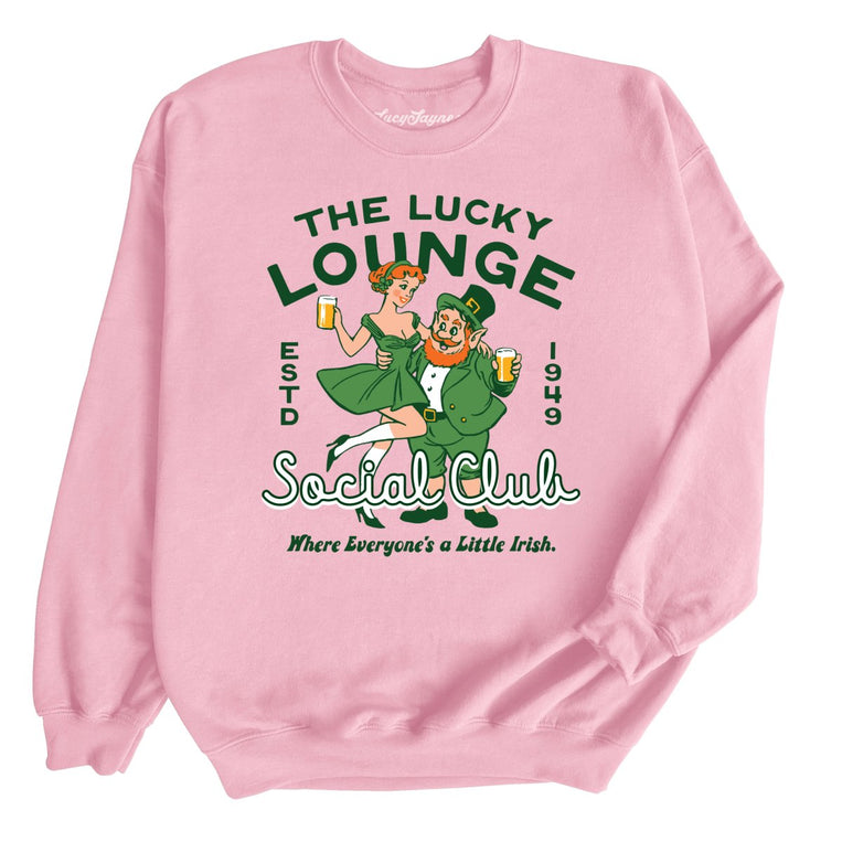 The Lucky Lounge Social Club - Light Pink - Unisex Sweatshirt