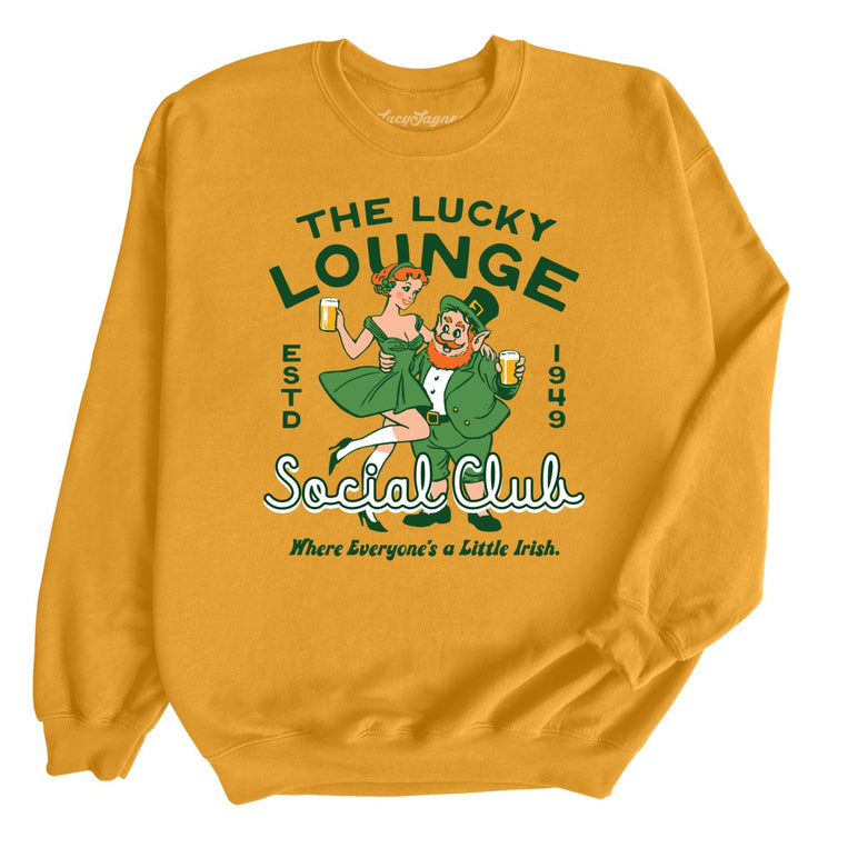 The Lucky Lounge Social Club - Gold - Unisex Sweatshirt