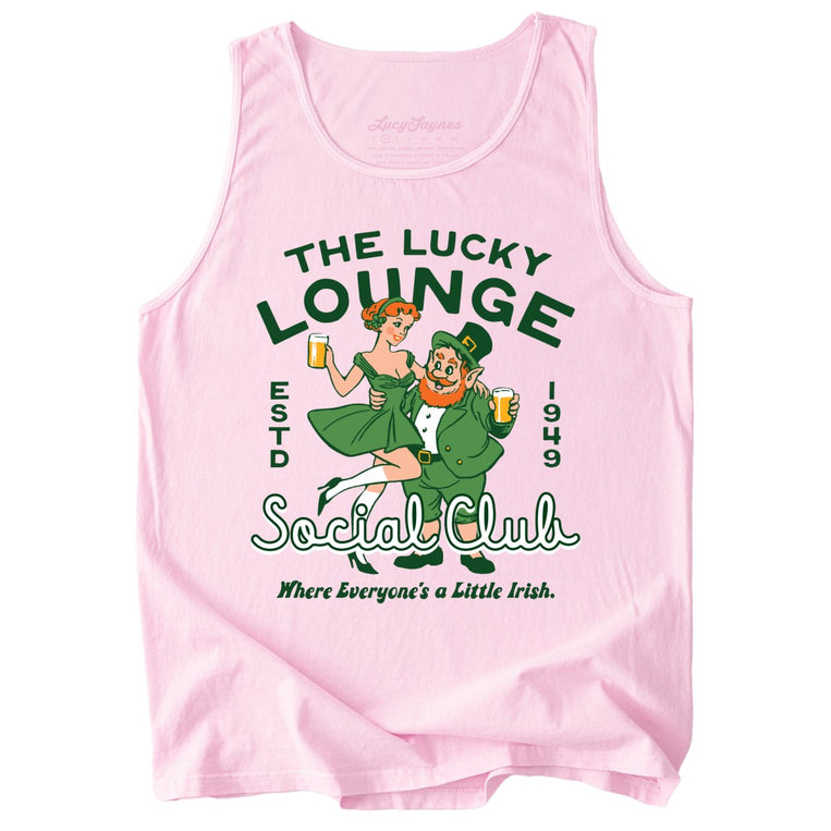 The Lucky Lounge Social Club Comfort Colors Graphic Tank Top - Blossom