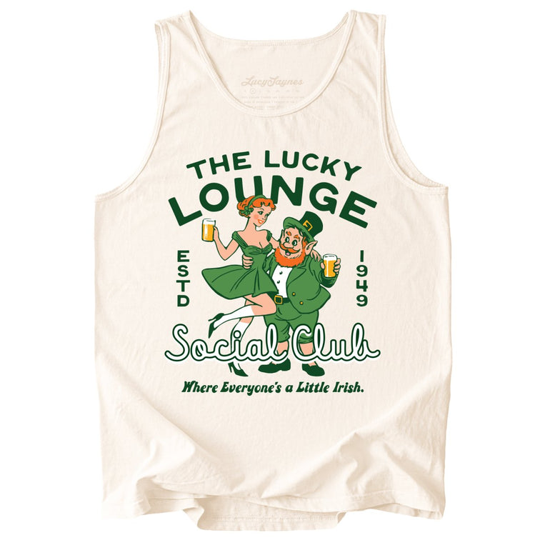 The Lucky Lounge Social Club Comfort Colors Graphic Tank Top