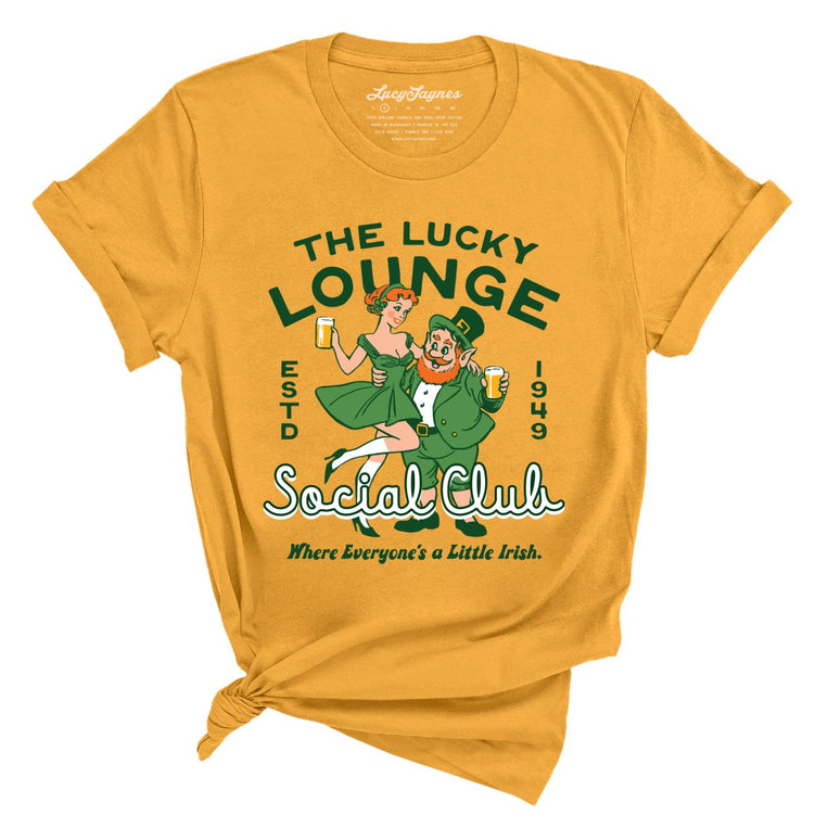 The Lucky Lounge Social Club - Mustard - Unisex T-Shirt