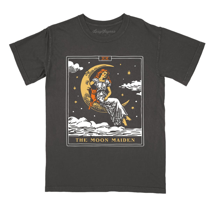 The Moon Maiden Tarot Card Comfort Colors Tee