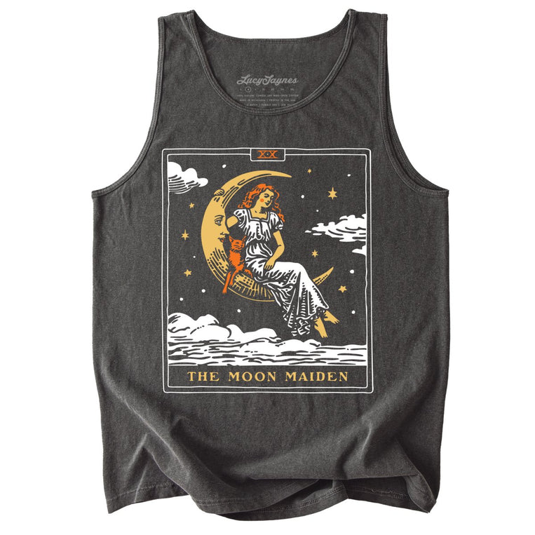The Moon Maiden Tarot Card - Pepper - Tank Top