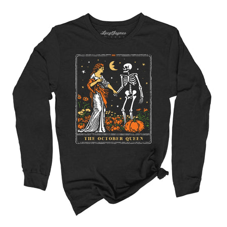 The October Queen Tarot Card Long Sleeve Tee