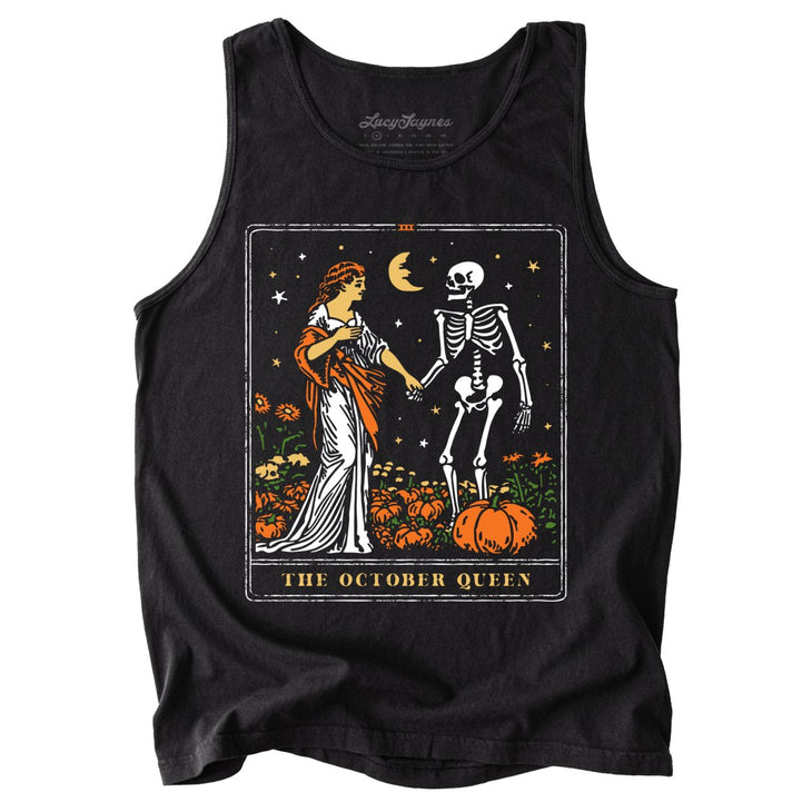 The October Queen Tarot Card Comfort Colors Tank Top