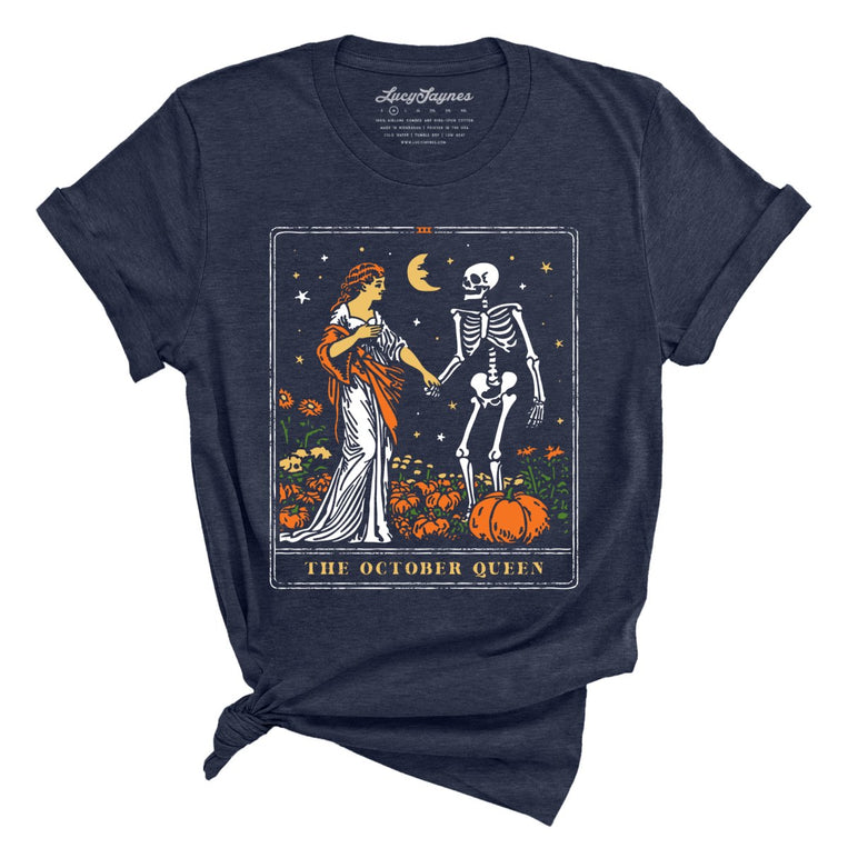 The October Queen Tarot Card - Heather Midnight Navy - Full Front