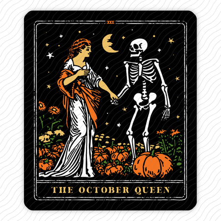 The October Queen Tarot Card Sticker