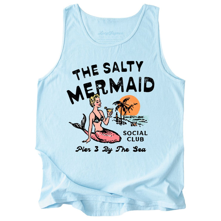 The Salty Mermaid Social Club Comfort Colors Tank Top