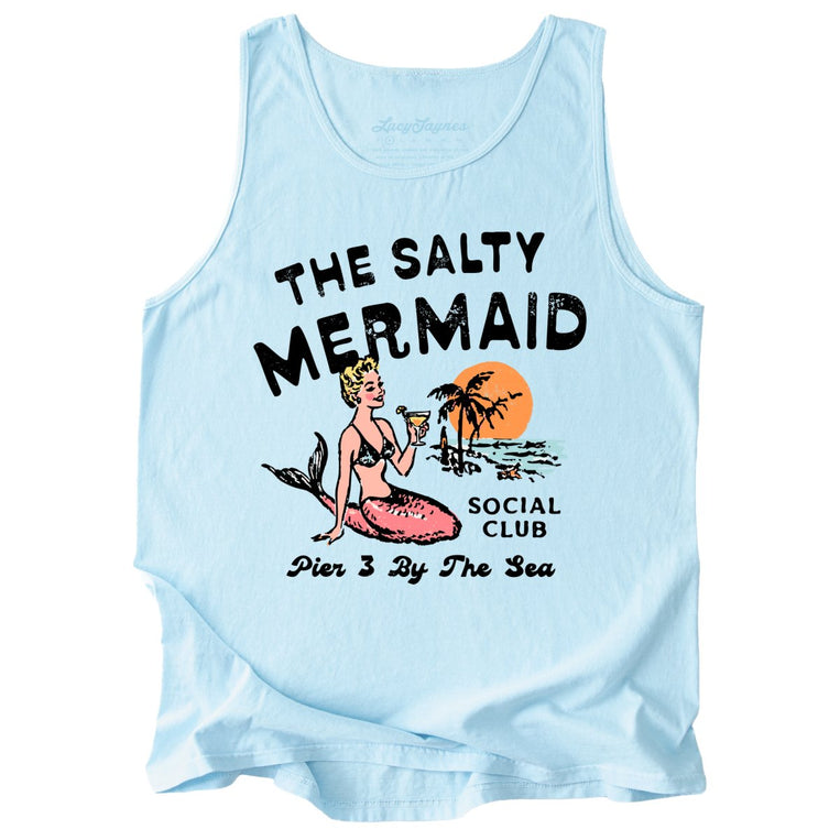 The Salty Mermaid Social Club Comfort Colors Graphic Tank Top