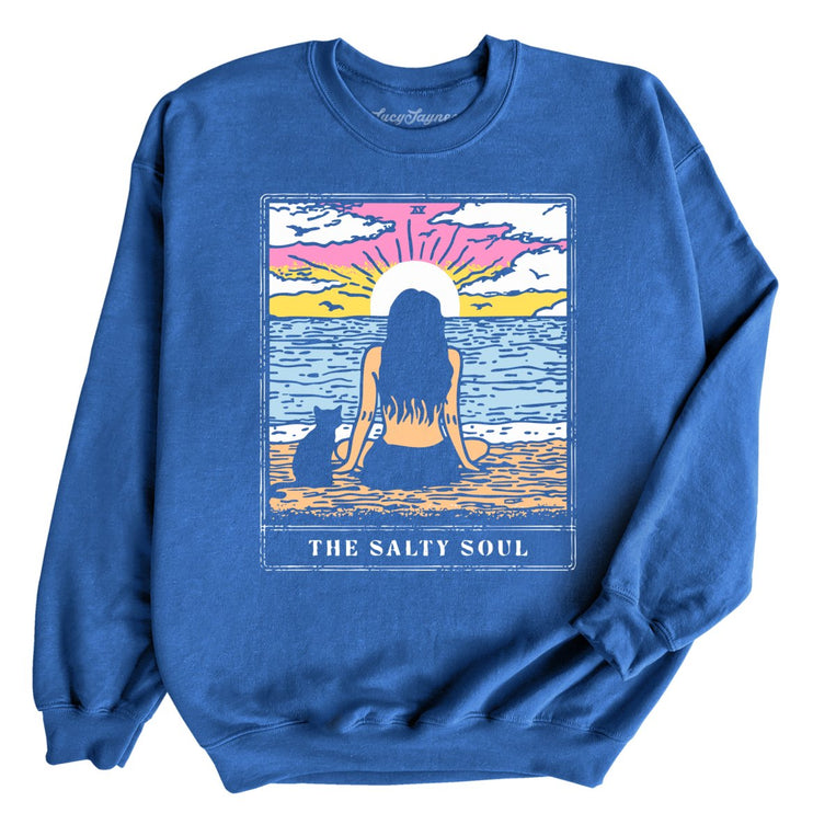 The Salty Soul Tarot Card - Royal - Unisex Sweatshirt