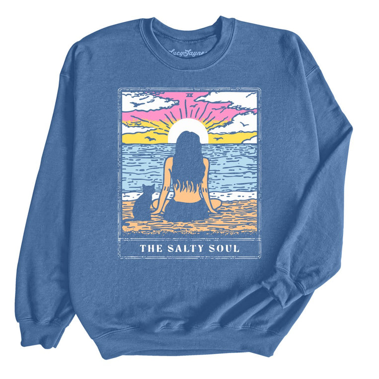 The Salty Soul Tarot Card - Indigo Blue - Unisex Sweatshirt