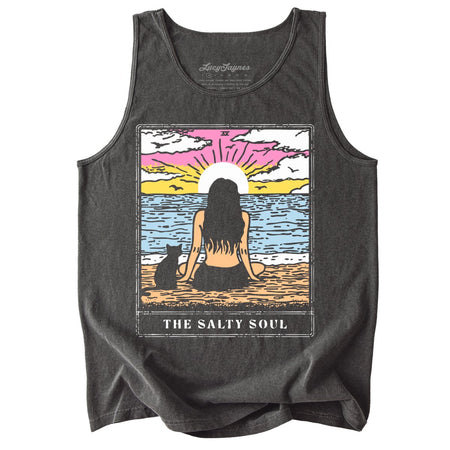 The Salty Soul Tarot Card Comfort Colors Tank Top