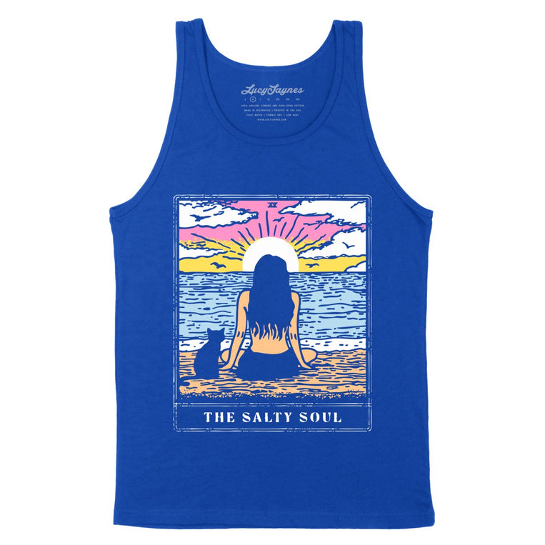 The Salty Soul Tarot Card - True Royal - Unisex Tank Top