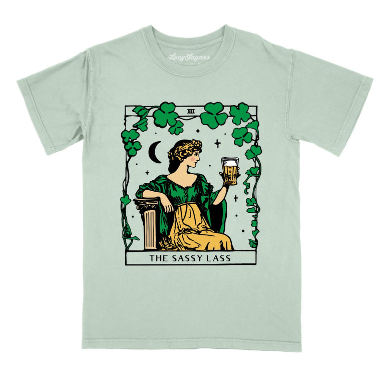 The Sassy Lass Tarot Card - Bay - Comfort Colors Tee