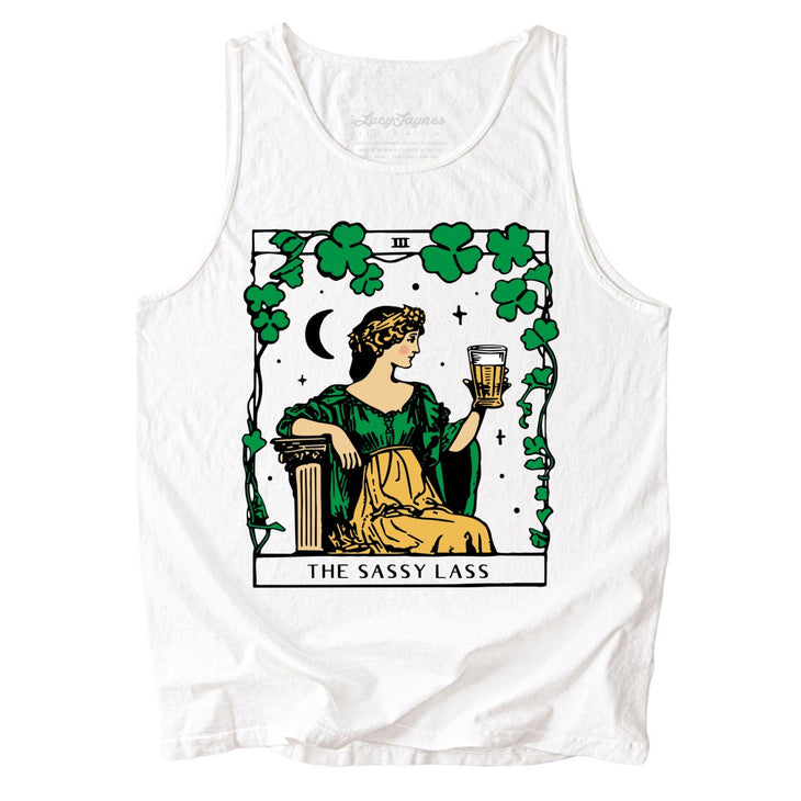 The Sassy Lass Tarot Card Comfort Colors Tank Top