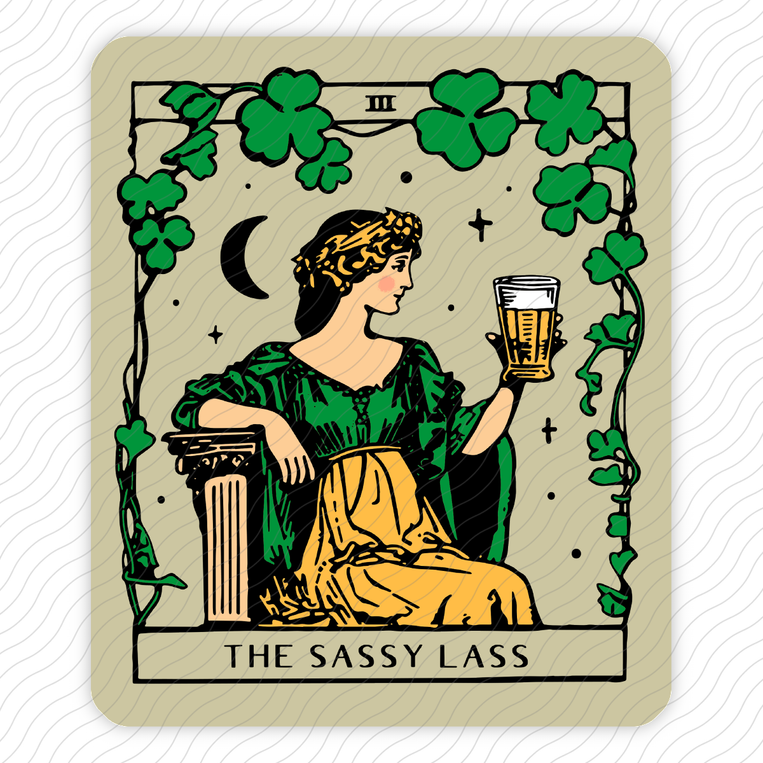 The Sassy Lass Tarot Card - Sticker