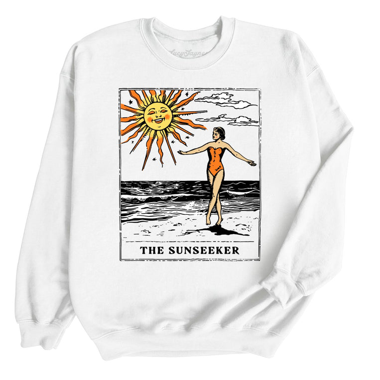 The Sunseeker Tarot Card - White - Full Front