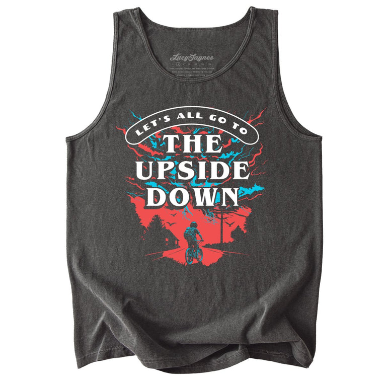 The Upside Down Comfort Colors Graphic Tank Top - Pepper