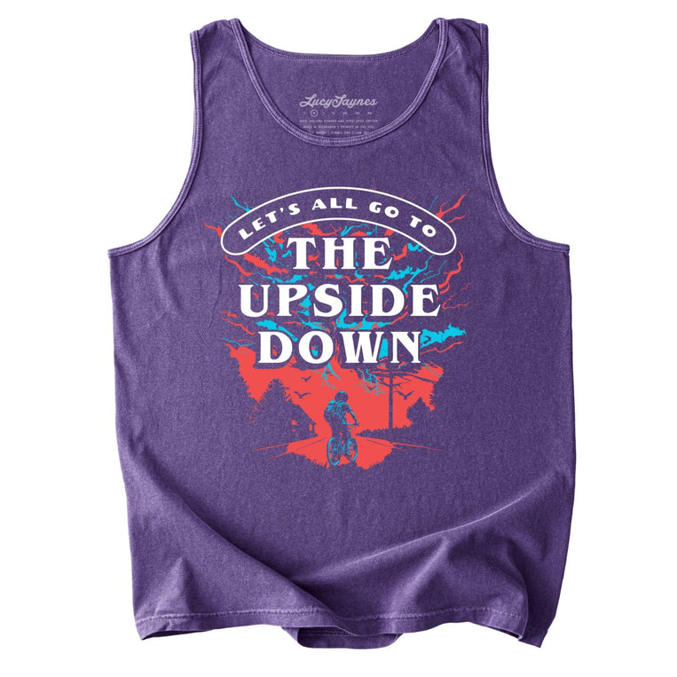 The Upside Down Comfort Colors Graphic Tank Top - Grape