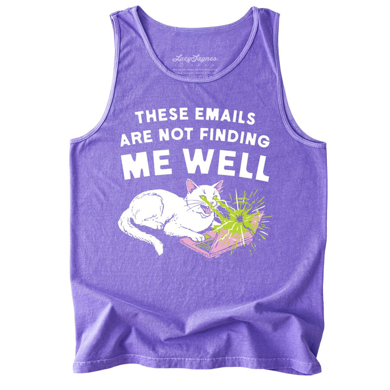 These Emails Are Not Finding Me Well Comfort Colors Graphic Tank Top - Violet