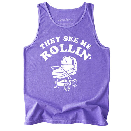 They See Me Rollin' Comfort Colors Tank Top