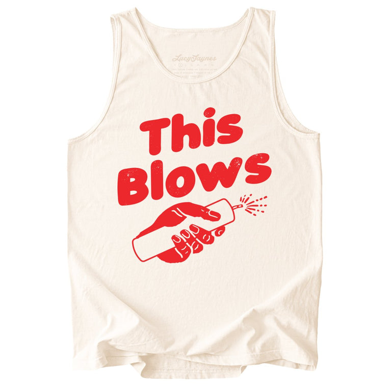 This Blows Comfort Colors Graphic Tank Top - Ivory