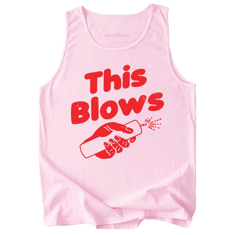 This Blows Comfort Colors Graphic Tank Top - Blossom