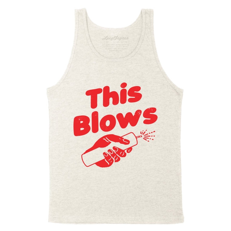 This Blows - Oatmeal Triblend - Unisex Tank Top