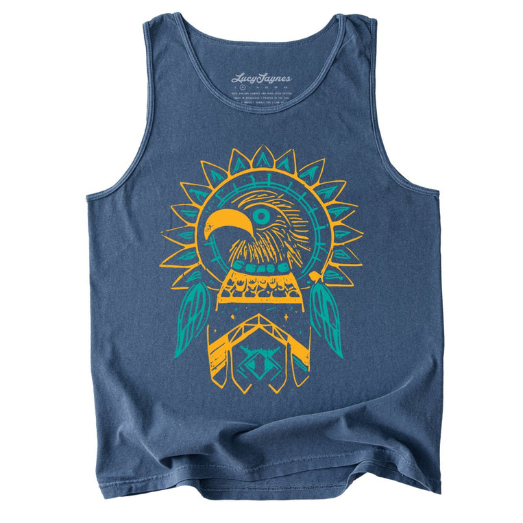 Thunderbird Comfort Colors Graphic Tank Top - Denim