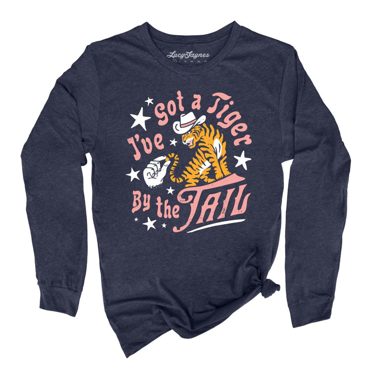 Tiger By The Tail - Heather Navy - Full Front