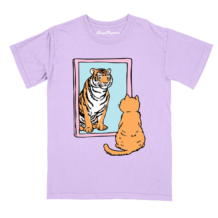 Tiger Kitty - Orchid - Comfort Colors Tee