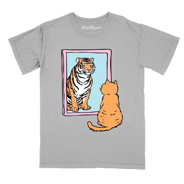 Tiger Kitty - Granite - Comfort Colors Tee
