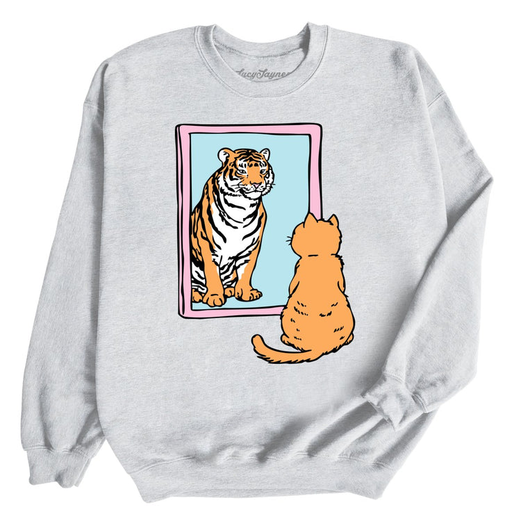 Tiger Kitty - Ash - Unisex Sweatshirt